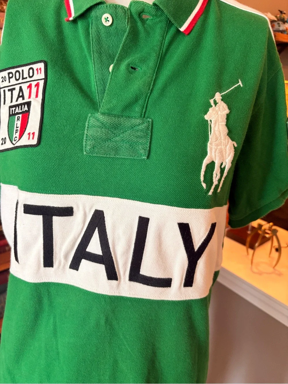 Polo by Ralph Lauren Green Italy Logo Polo Shirt